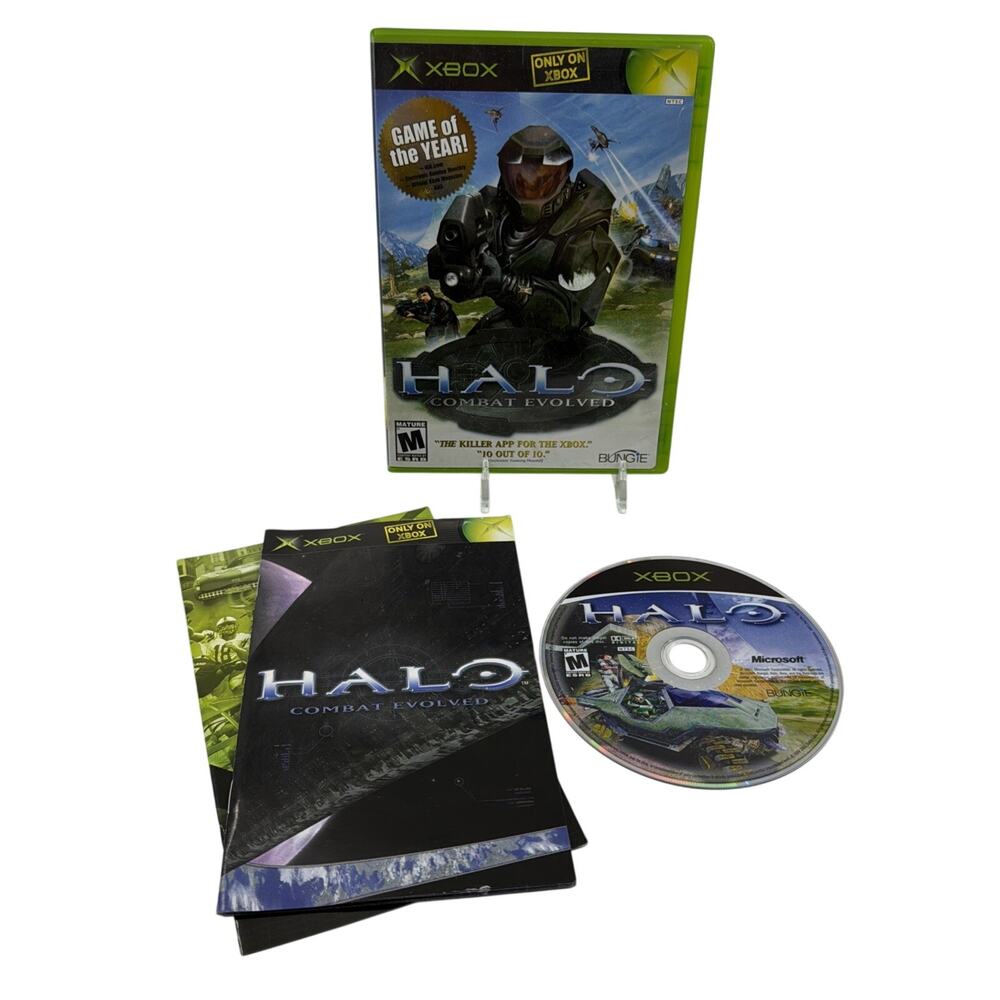 Halo Combat Evolved Microsoft Xbox Original 2001 CIB Complete Tested